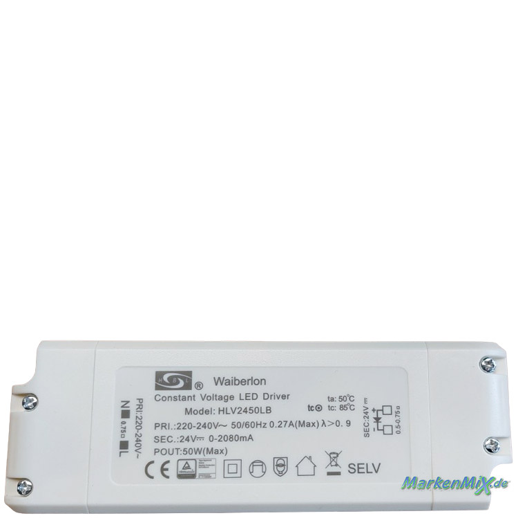 Trio Leuchten Ersatz-Treiber Waiberlon HLV2450LB LED Driver 50W für Serie Arcola Pendelleuchte 331210307 / 331210332 Ersatzteil Trio-Lighting Arnsberg  4017807662023  4017807662016