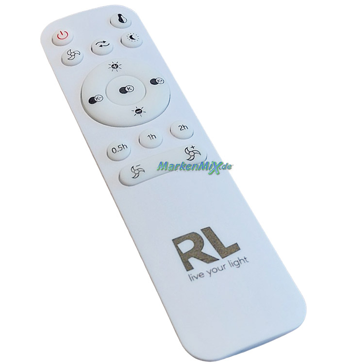 RL Reality Leuchten Ersatz-Fernbedienung für LED Deckenleuchte R62732131  R62732132 R64202131 R64202132 R64412131 R64412132 Ersatzteil Reality-RL-Trio-Lighting Arnsberg