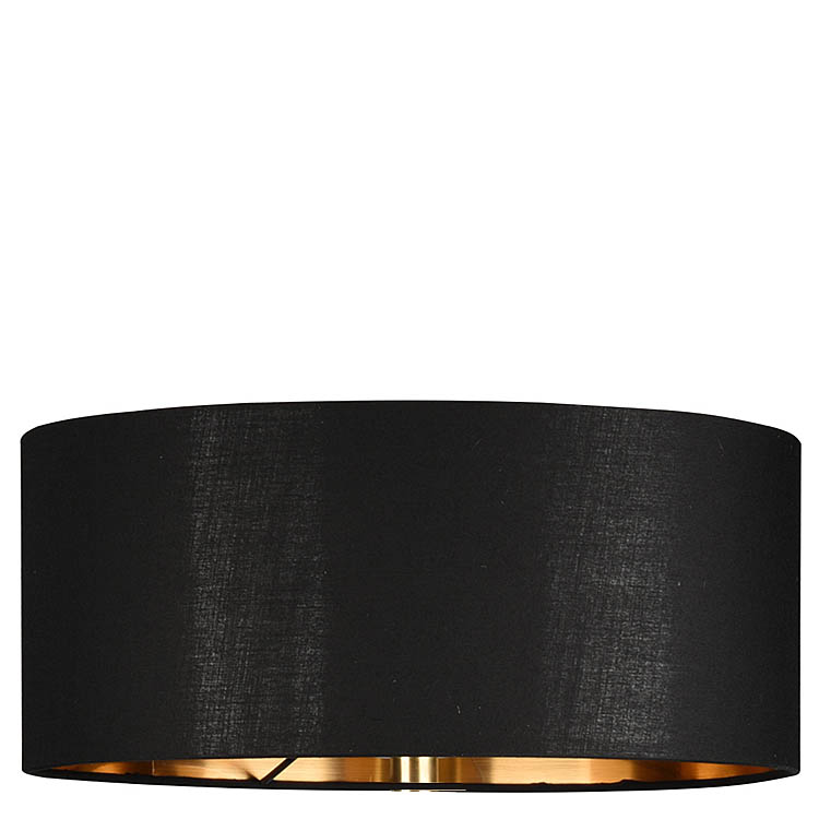 Trio Leuchten Stoffschirm S41691-08 schwarz, innen goldfarbig Ø 40cm x H 17cm für Stehleuchte Motel 416900208 Ersatzschirm Ersatzteil Trio-Lighting Arnsberg 4017807541717