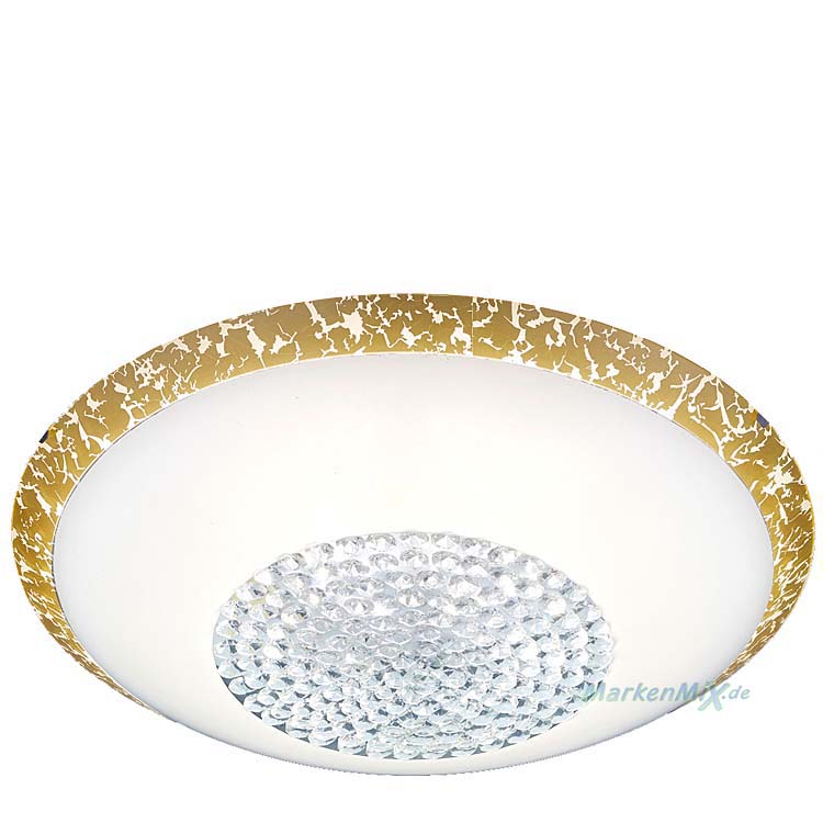 Trio Ersatzglas 92834-40 Lampenglas weiß / gold Ø 40cm Glas für Deckenleuchte Comtess 656211800 Glasschirm 4017807381771 Ersatzschirm Lampenschirm Abdeckglas