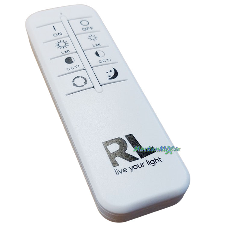 RL Reality Leuchten Ersatz Funk-Fernbedienung 93869RD für LED Serie Degas u. Goya Deckenleuchte R63511131 / R63521131 Ersatzteil Reality-RL-Trio-Lighting Arnsberg 4017807654271  4017807654264