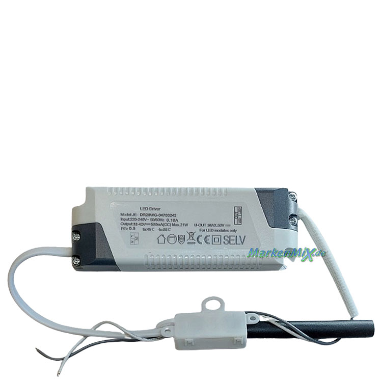 RL Reality Leuchten Ersatz-Driver JE-DR20WG-04703242 für LED Serie Alpha 21W Netzteil zu Deckenleuchte R62324532 / R62324587 