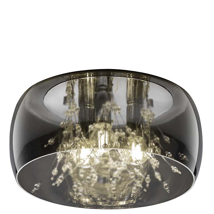 Trio Leuchten Ersatzglas G61671-57 Glasschirm 35cm Chrom bedampft zu Deckenleuchte Crystel 616700306 Ersatzteil zu Trio-Lighting Arnsberg 4017807541687