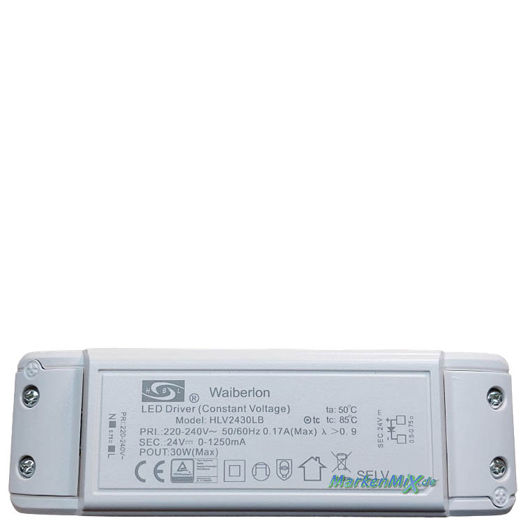 Trio Leuchten Ersatz-Treiber Waiberlon HLV2430LB	LED Driver 30W für Serie Helios Pendelleuchte 343310105 / 343310132 / 343310165