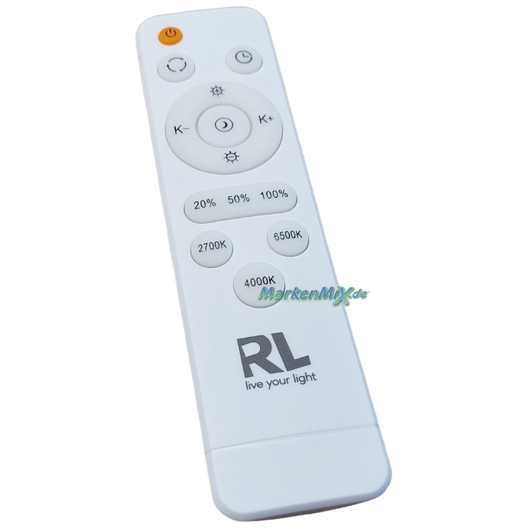 RL Reality Leuchten Ersatz Funk-Fernbedienung 93867IR für LED Serie Slope Deckenleuchte R63771931 / R63771932 Ersatzteil Reality-RL-Trio-Lighting Arnsberg 4017807668667 4017807668681