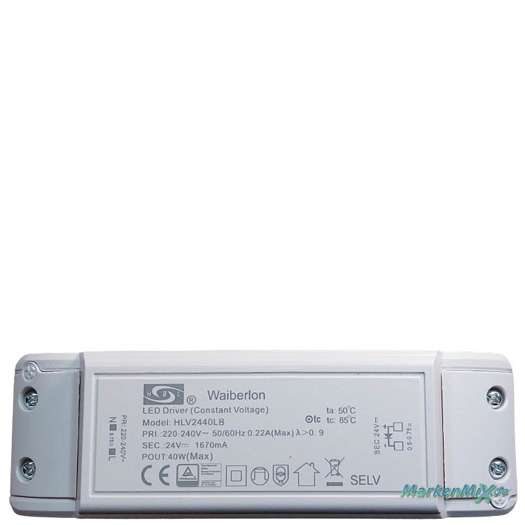 Trio Leuchten Ersatz-Treiber Waiberlon HLV2440LB Dimmable LED Driver 40W für Pendelleuchte Galway 326510207 / 326510208 / 326510242