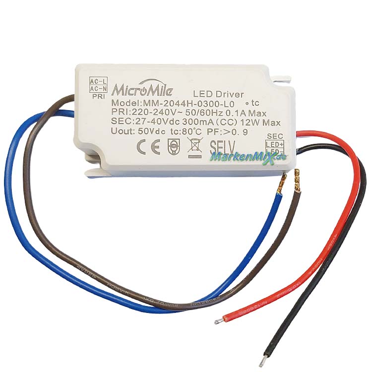 Trio Leuchten Ersatz-Treiber MicroMile MM-2044H-0300-L0 Driver für LED Serie Fuerte 12W zu Wandleuchte 226260142 Trio-Lighting