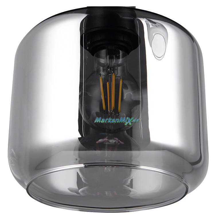 Trio Ersatzglas Chrom bedampft smoke Ø 18cm für Leuchten-Serie Mataro Pendelleuchte 364100832 / 364130532 