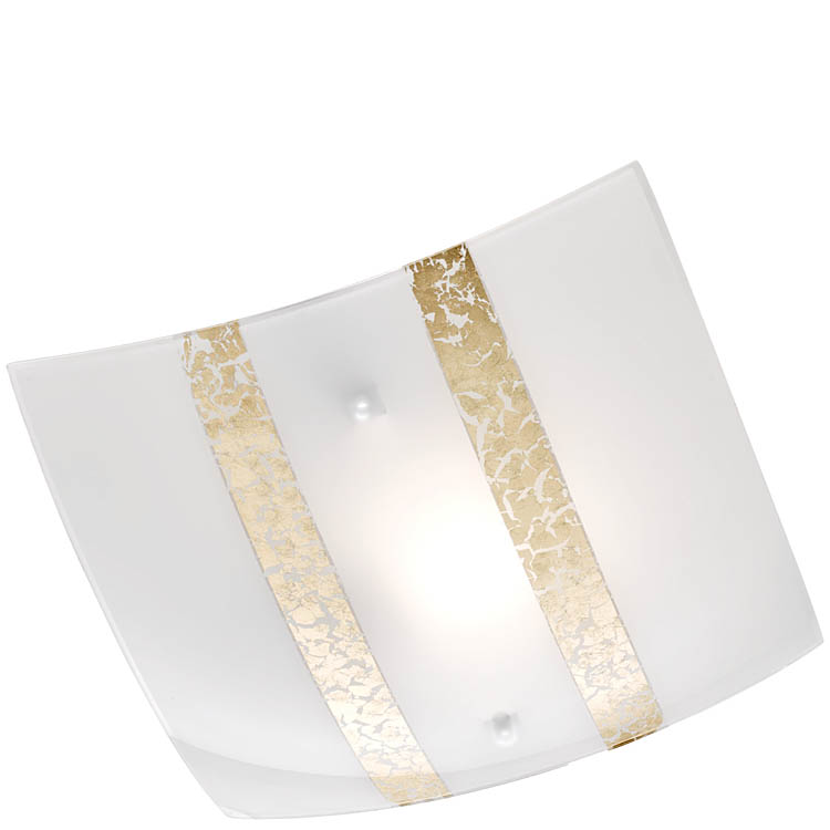 Trio Leuchten Ersatzglas 92921-79 Glasschirm 30x30cm weiß / goldfarbig für Deckenleuchte Nikosia 608700179 Lampenglas Glaskuppel Glasscheibe Ersatzteil für Trio-Lighting Arnsberg 4017807385427